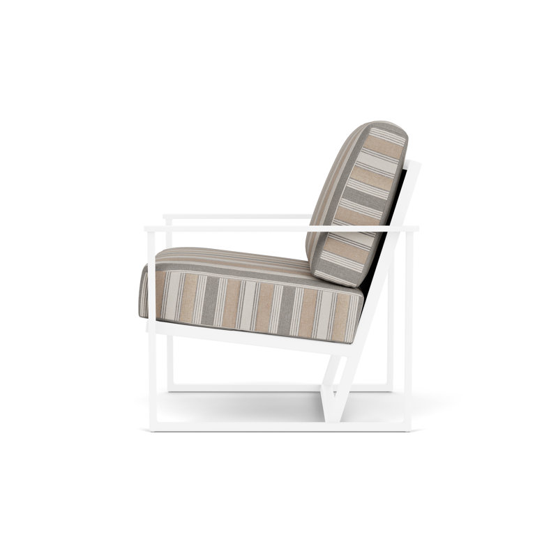 Summit Outdoor Lounge Chair, White, Ebony, Purveyor Pewter
