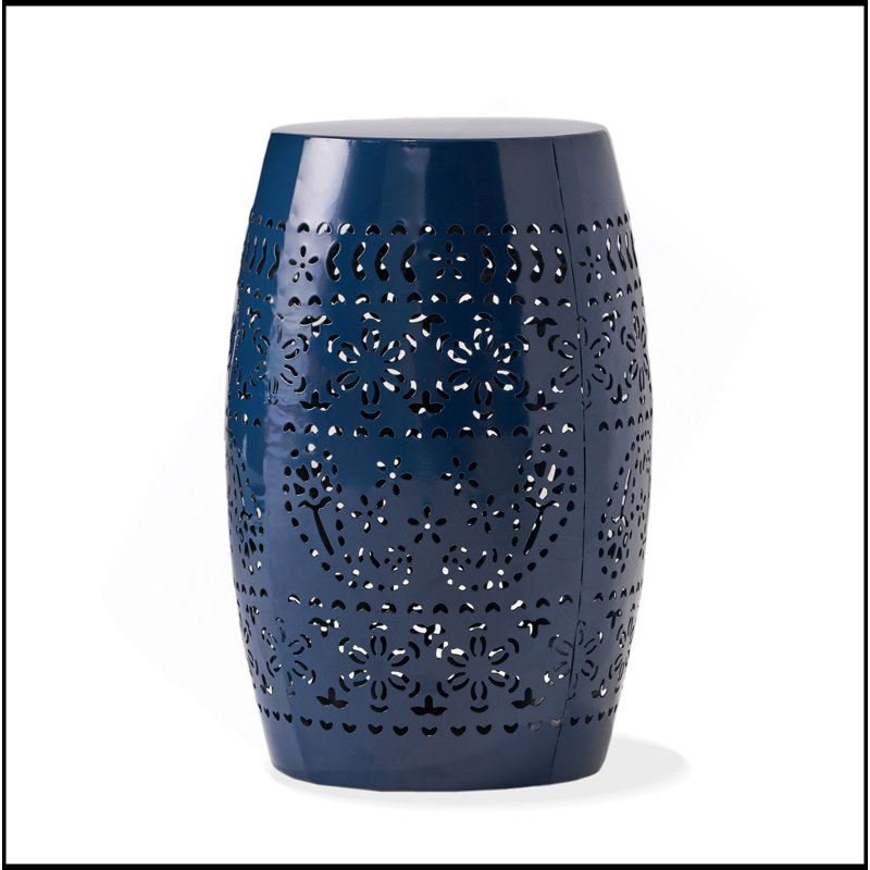 Table d'appoint de patio résistante aux intempéries de 12 po RUBY, parfaite pour l'extérieur et l'intérieur, Bleu très foncé