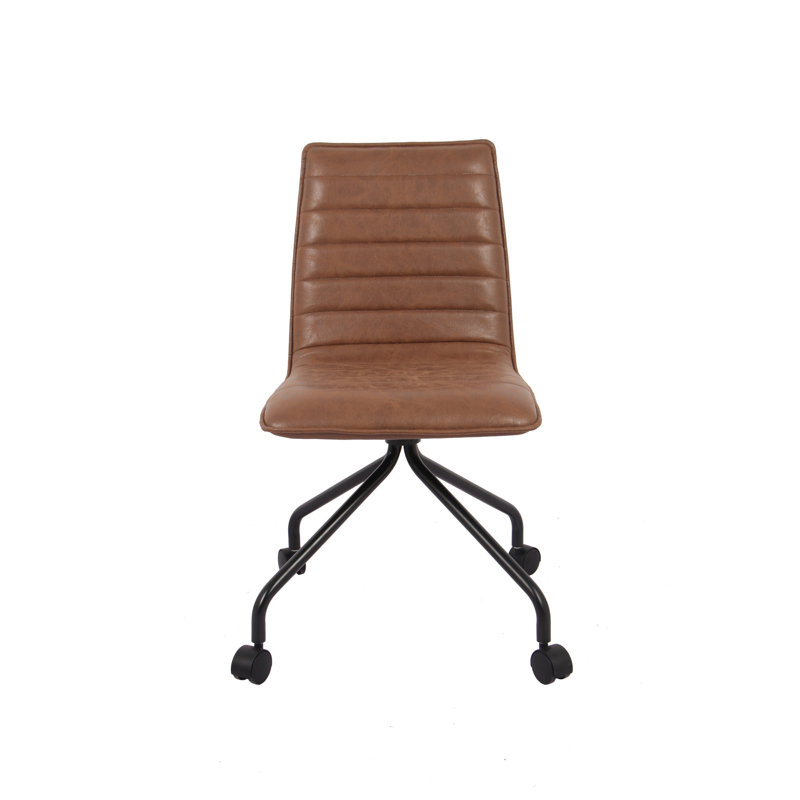 Modern Office Chair With Channeling - Walnut