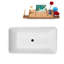 Baignoire autoportante 51 "avec drain interne Streamline-101412786