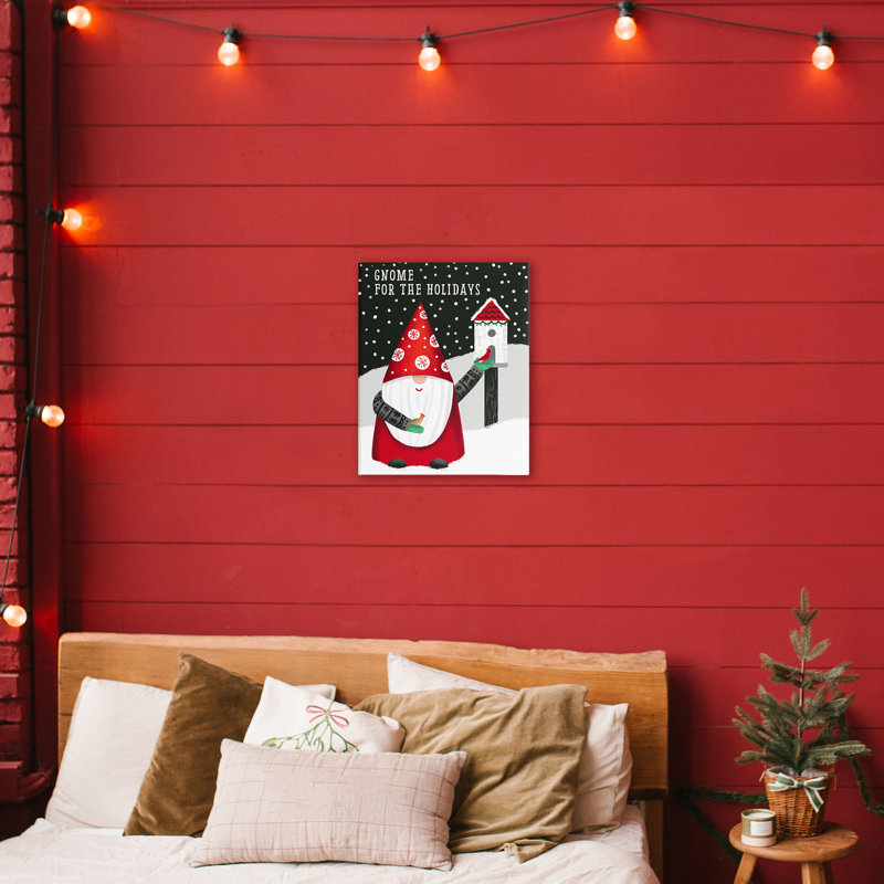 Toile Gnome For the Holiday Birdhouse, conception de Jilly Jack Designs, H 20 po x l 16 po