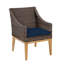 Frances Teak Patio Dining Chair with Cushion (Set of 2)-50123130-99024894