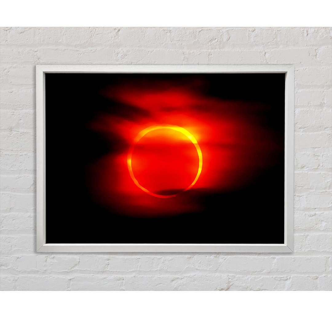 Total Eclipse Red - Einzelner Bilderrahmen Kunstdrucke auf Leinwand