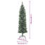 vidaXL Artificial Slim Christmas Tree with 150 LEDs Green-1272619580-1272619577