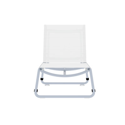 Chaise longue d'extérieur en aluminium thermolaqué Corail