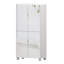 Armoire à chaussures avec 4 portes miroir - rangement de 50 po pour le hall d'entrée-1152301360