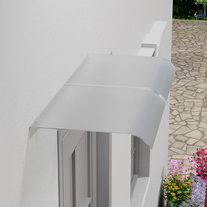 Dakota Fields Plastic Cover Retractable Freestanding Awning, 100cm H x 100cm W x 43cm D