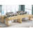 55" Executive Desk With 3 Drawers, Home Office Desk With Storage Drawers, Computer Writing Desk Study Table