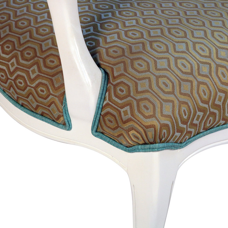 Brenford 31.5'' Wide Armchair, Dark Green Polyester, White