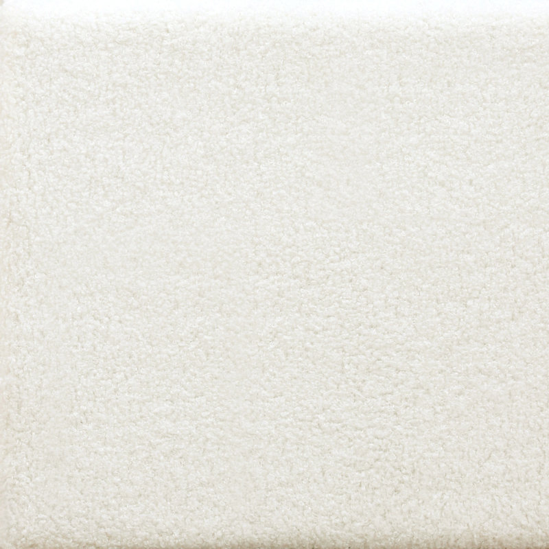 Odette Wing Bed In White Teddy Fabric, King