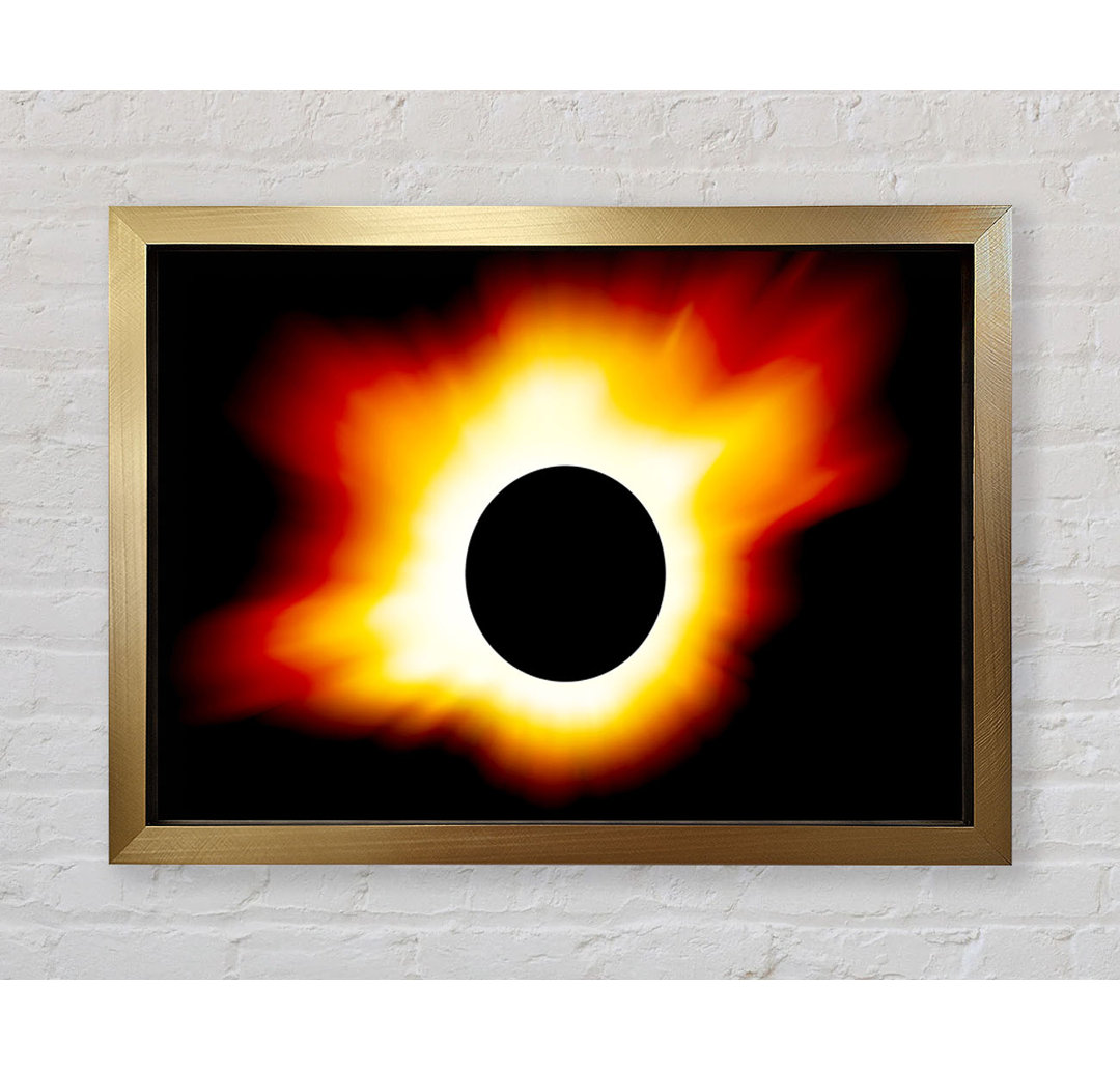 Blazing Sun Behind The Eclipse - Einzelne Bilderrahmen Kunstdrucke