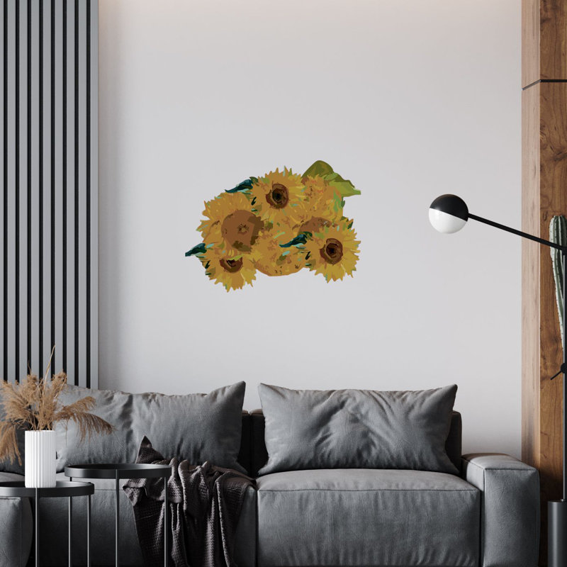 Adhésif décoratif tournesol, H 28 po x l 19 po