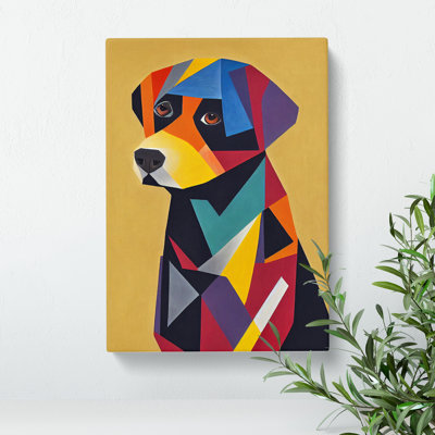 XC1022-1831X Dog Geometric No.3 Abstract - Wrapped Canvas Print