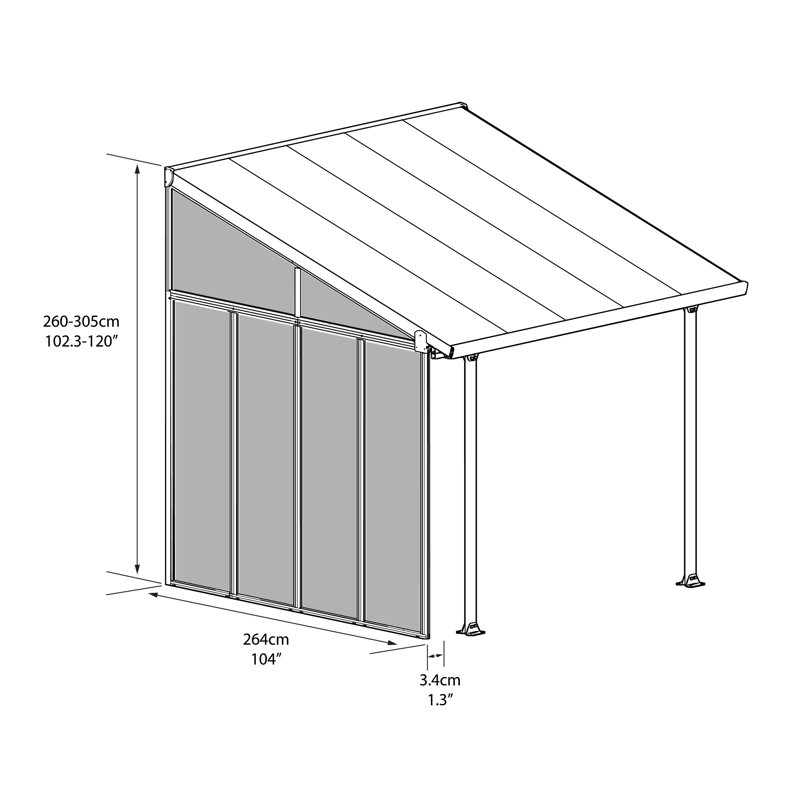 Feria Side Wall, White