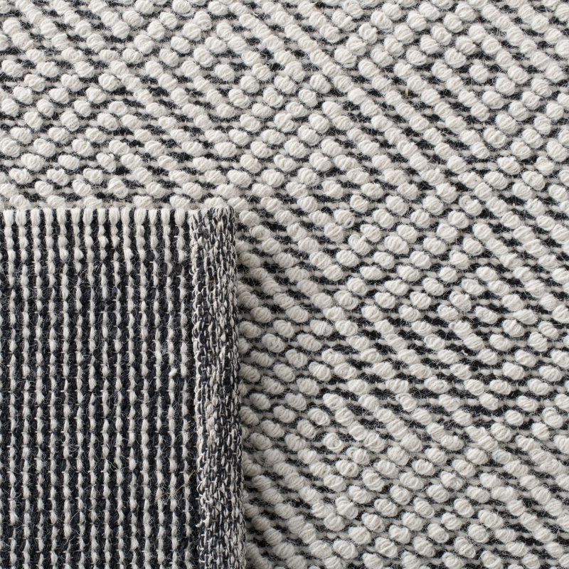 Tapis noir / crème en laine tissé à la main Laurean Ralph Lauren Eleanora, Rectangle 8 pi x 10 pi