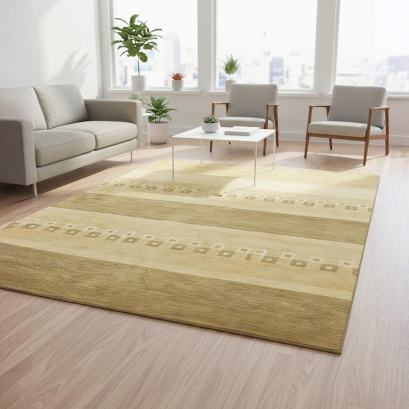 Chelsea Brown / Tan Area Rug, Rectangle 5' x 7'6"