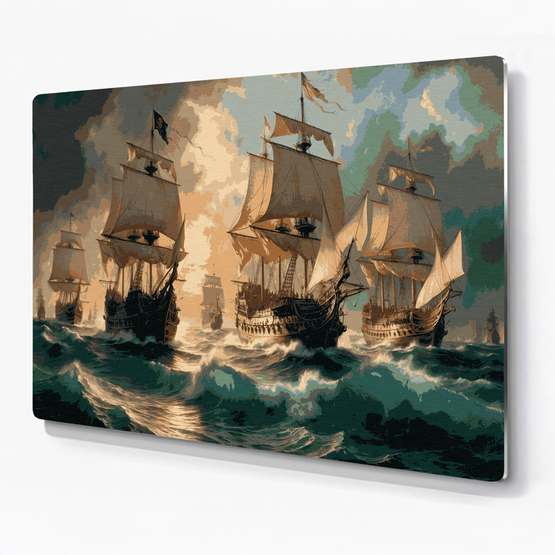Art mural en métal nautique, H 20 po x l 30 po
