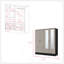 Armoire Ron, chambre, noir / gris clair