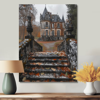 Rouge, vert, hiver, baroque, château, France, chateaux, art mural, salon