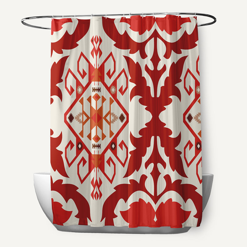 Rideau de douche Senoia, Orange / rouille