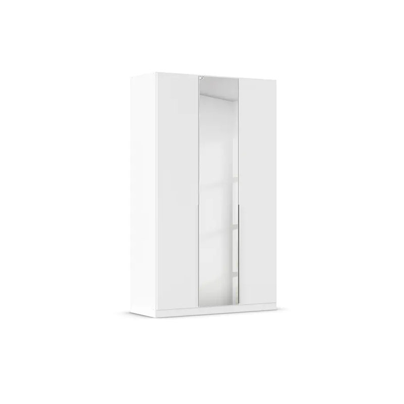 Alabama 2 Door Wardrobe, 229cm H x 136cm W x 54cm D, Alpine White, Premium