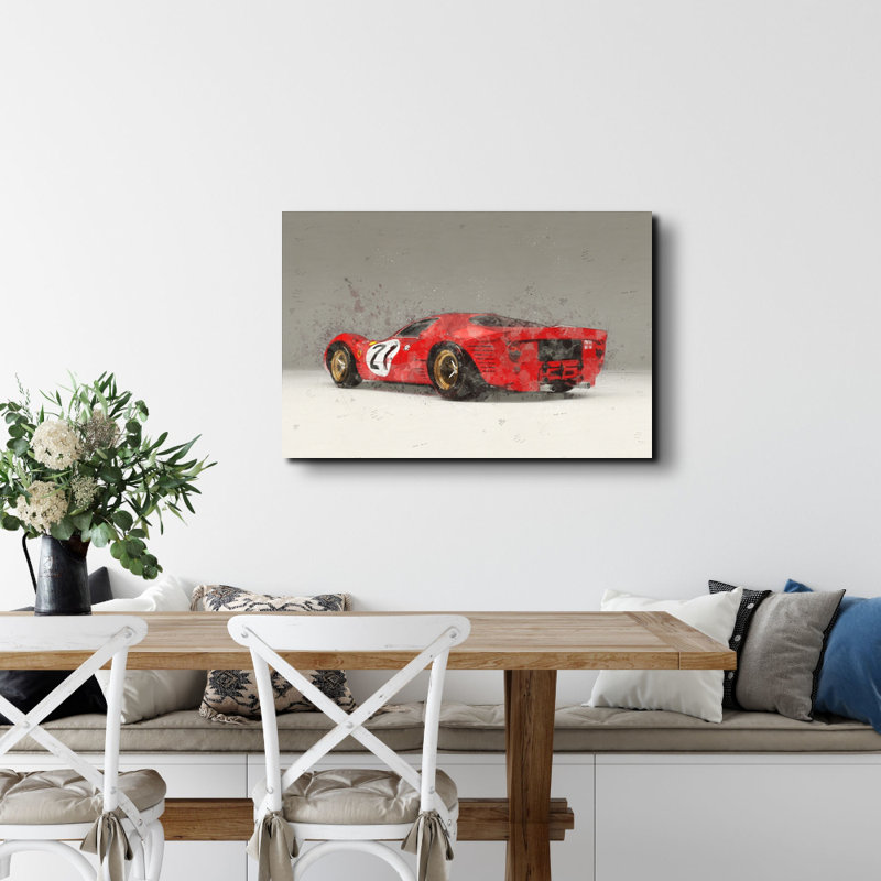 «Ferrari 330 P4 arrière» par Stephen Chambers, impression sur toile tendue, H 20 po x l 24 po x P 1,5 po