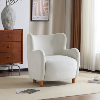 Reshami Wing Back Fabric Upholstered Accent Chair