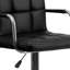 Contemporary Quilted Vinyl Adjustable Height Barstool with Arms and Chrome Base-17889862-132138001