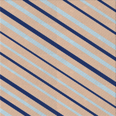 Tapis bleu/orange à motifs
