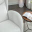 Chaise berçante en tissu Teddy avec pieds en bois paquet, ivoire