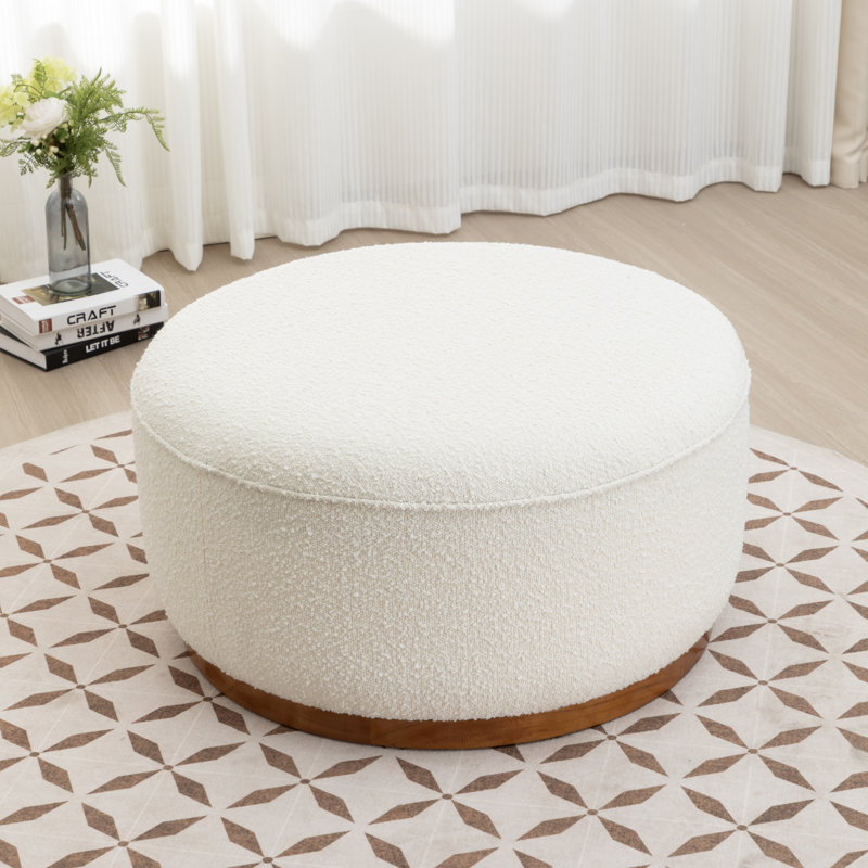 Repose-pieds Eloni, Blanc / Blanc