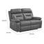 Causeuse inclinable Conia, cuir, USB, 63 po-115685985-115685987