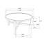Table basse ronde en bois massif brun foncé