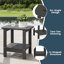 Ensemble de chaises longues inclinables en poly avec roulettes et porte-gobelets 3 pièces Brighton-853660430