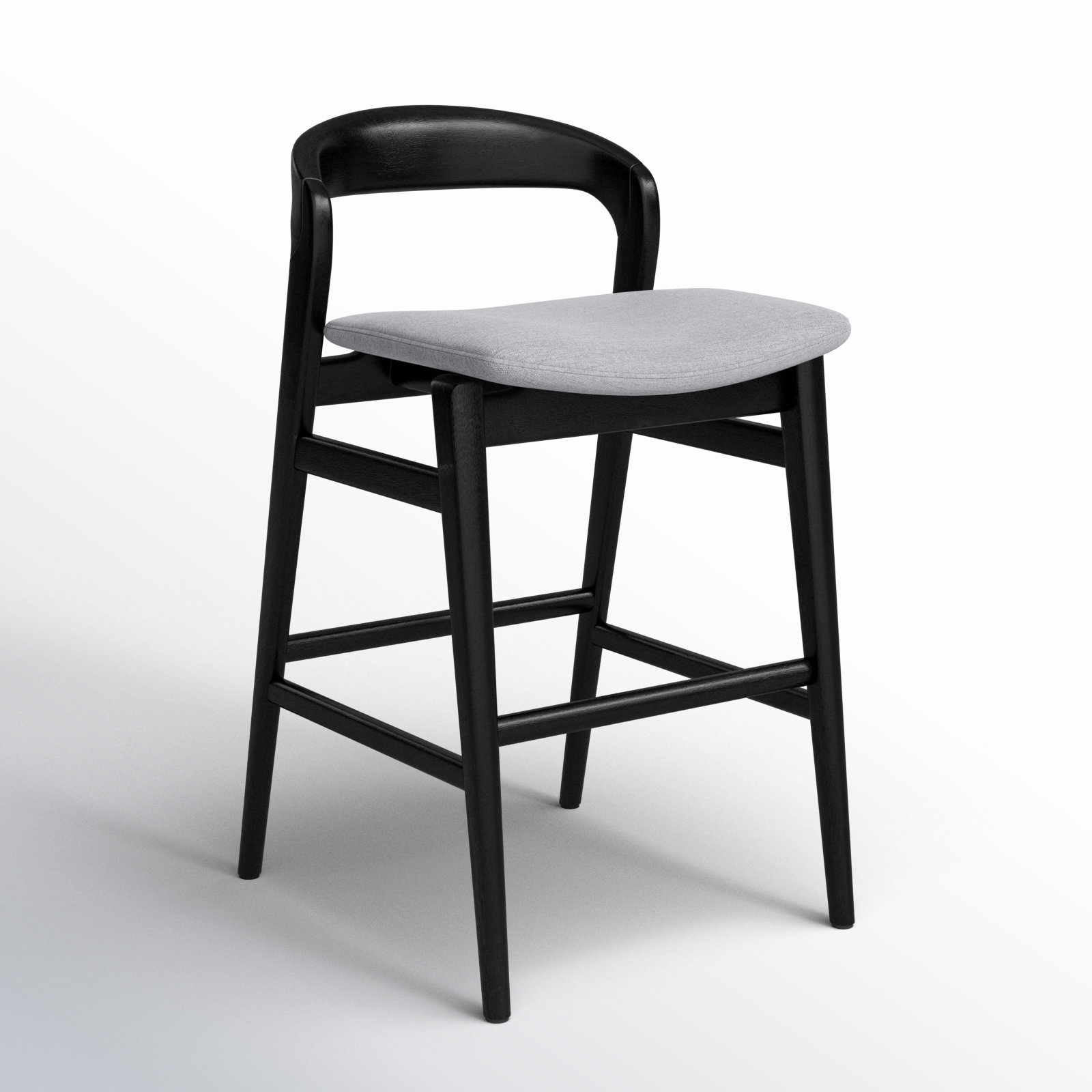 Anela Bar and Counter Stool, Essence Gray/Ebano Frame, Counter Stool (25.25" Seat Height)