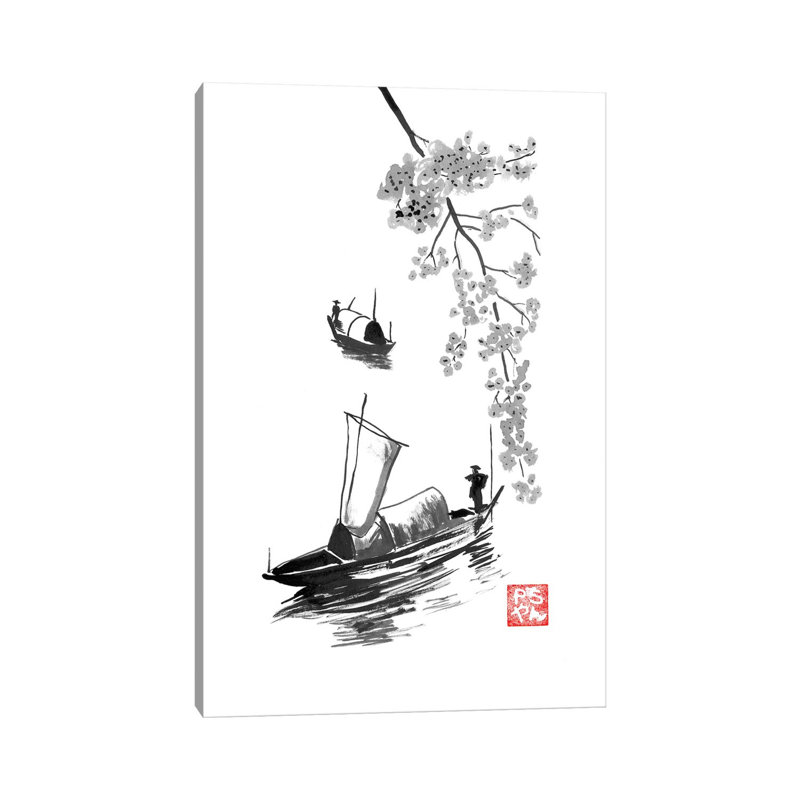 Fishermen by Péchane - Print on Canvas, Wrapped Canvas, 30.48 cm H x 45.72 cm W
