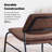 Modern Accent Lounge Chair with Faux Leather Upholstery, Sturdy Metal Frame, Wide Cushioned Seat, Easy Assembly – Ideal for Living Room, Bedroom, Office or Study
