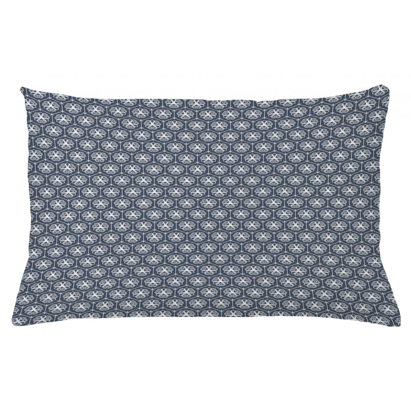 Housse de coussin lombaire géométrique intérieur/extérieur japonaise, 16 po x 26 po