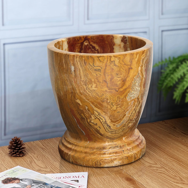 Stone Open Waste Basket - 1.74 Gallons