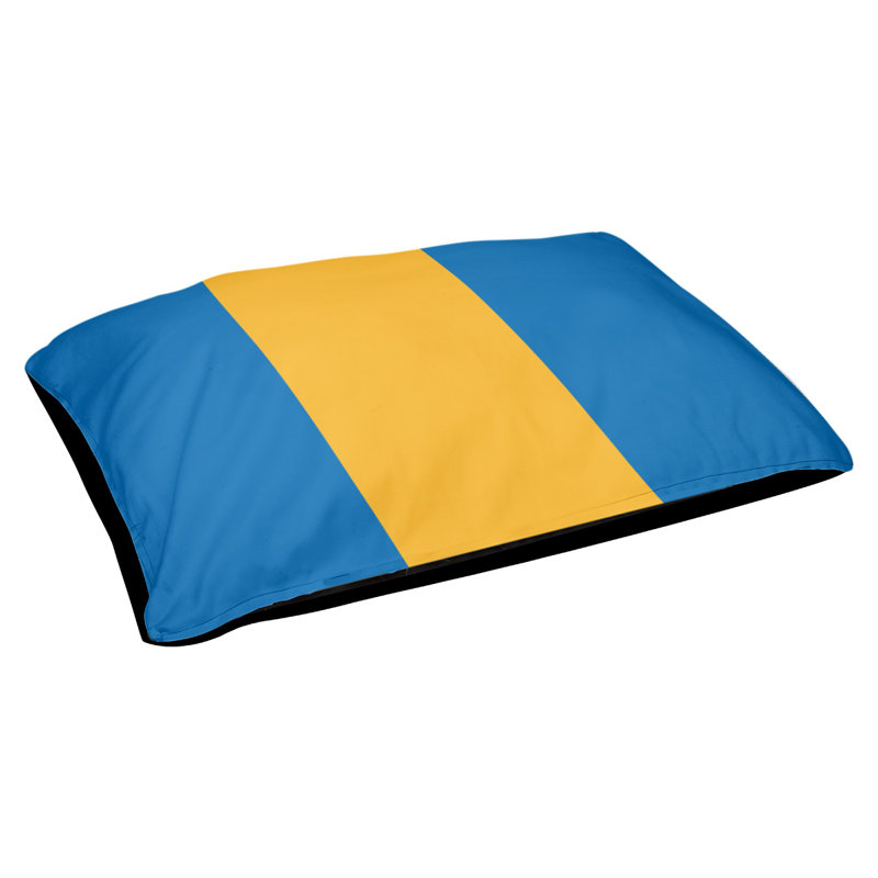 Golden State Polyester Pet Bed, Large (40" W x 30" D x 14" H), Royal Blue/California Golden Yellow/Royal Blue