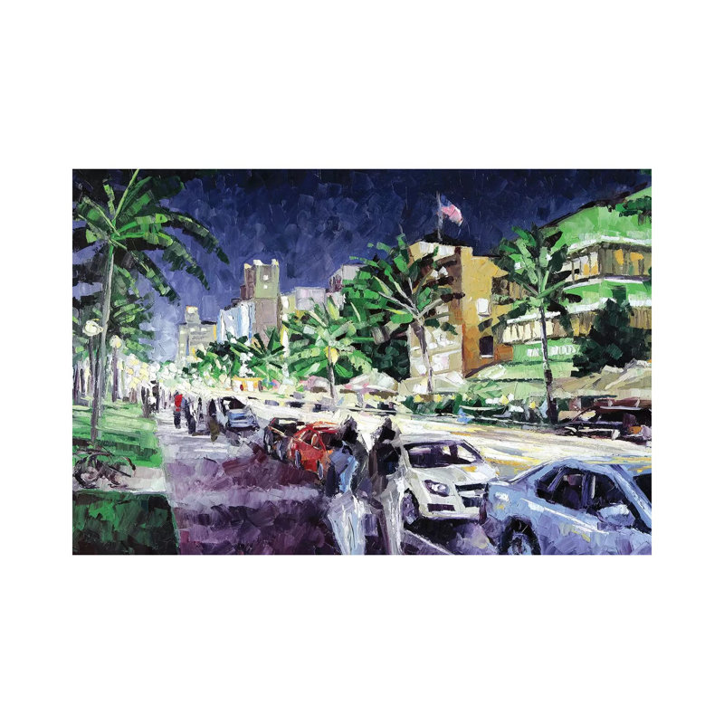 South Beach by Roger Disney - Wrapped Canvas Gallery-Wrapped Canvas Giclée, 20.32 cm H x 30.48 cm W