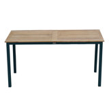 SoHo Rectangle Teak Aluminum Outdoor Dining Table