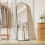Flat Aluminum Alloy Framed Freestanding Full Length Mirror Wall Mirror-1017300839-1017300832