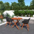 Anautica 2 - Person Solid Wood Patio Dining Set Round Table