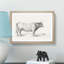 Standing Bull by Jean Bernard - Picture Frame Drawing Print-55619827-55619829