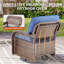 Chaises de patio, chaises d'extérieur, ensemble de 2 chaises pivotantes avec coussins pour porche et jardin