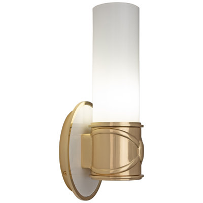 Chase Wall Sconce - Polished Nickel, Polished Cas White