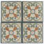 Terralis 6 x 6 po Carreau de mur et de plancher en porcelaine matte bleu terre et terre cuite (paquet de 4,65 pieds carrés / paquet) - paquet de 19