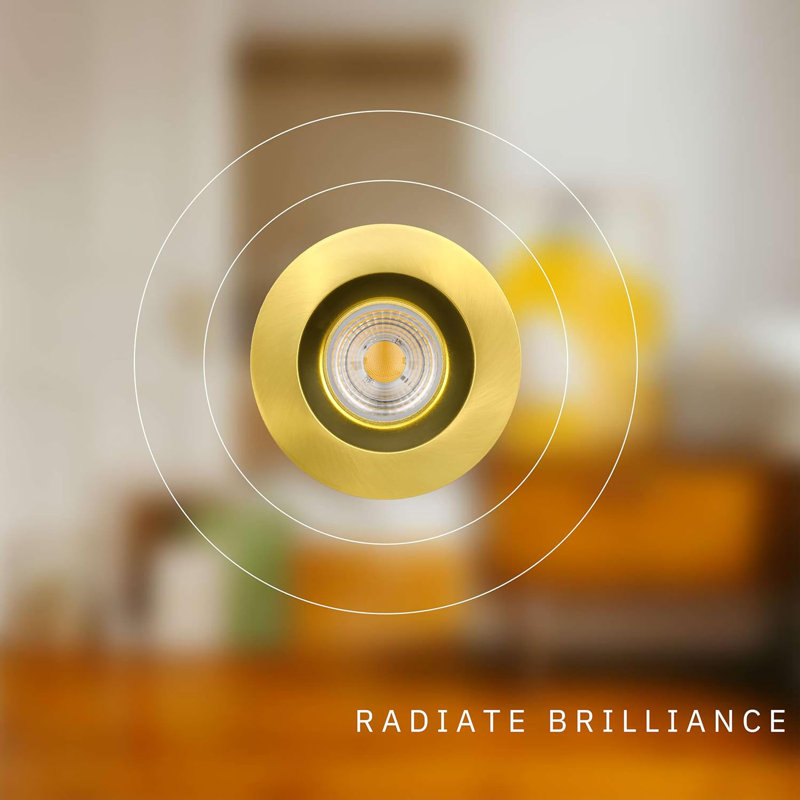 Luminaire encastré rond 4 "en laiton brossé 23W 1800 Lumens 4CC Perlglow