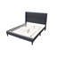 Lit plateforme en tissu de jute gris anthracite-170513285